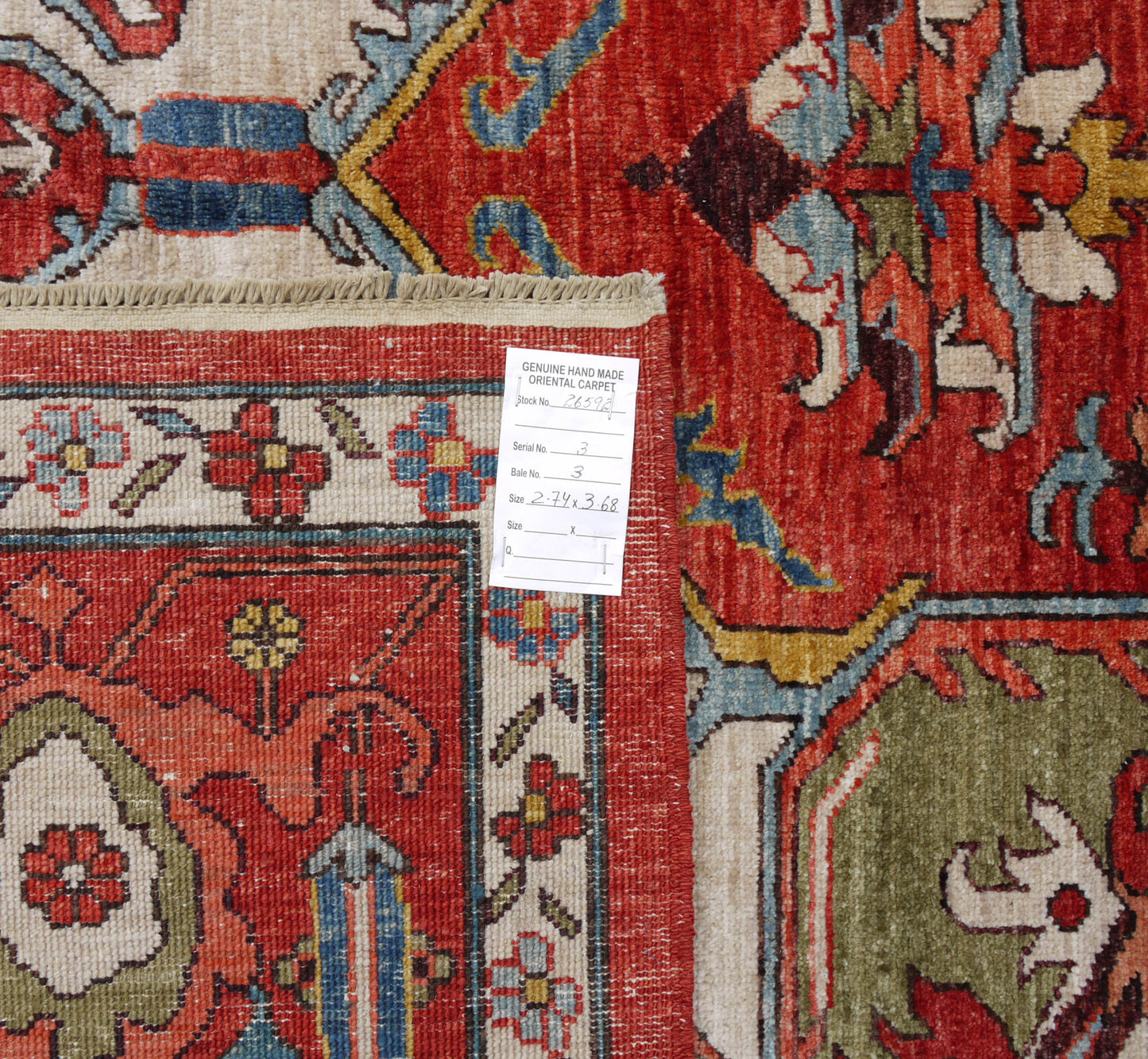 Afghan Turkaman weave, Heriz Serapi design 368x274cm | Rug# 26592