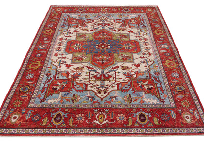 Afghan Turkaman weave rug,  Serapi-Heriz Inspired300x245 cm | Rug#26593