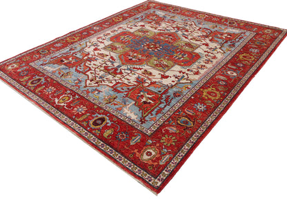Afghan Turkaman weave rug,  Serapi-Heriz Inspired300x245 cm | Rug#26593