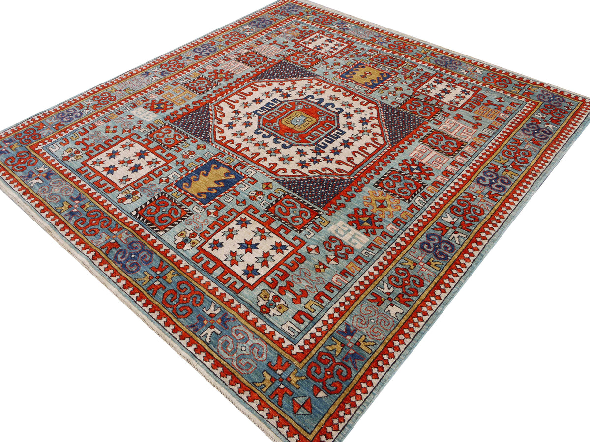Chechen-Weave Kazak Rug 218x205 cm | Rug# 26604