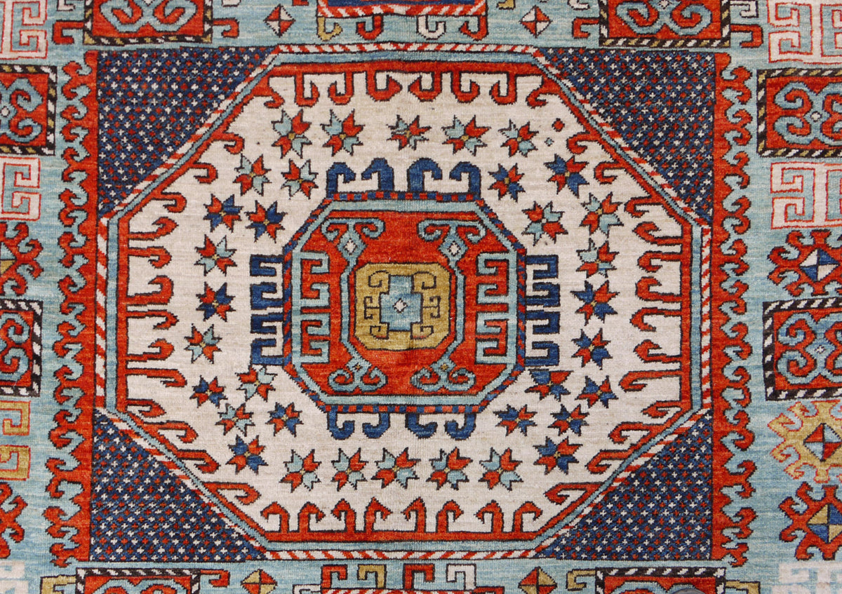 Chechen-Weave Kazak Rug 218x205 cm | Rug# 26604