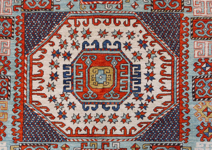 Chechen-Weave Kazak Rug 218x205 cm | Rug# 26604