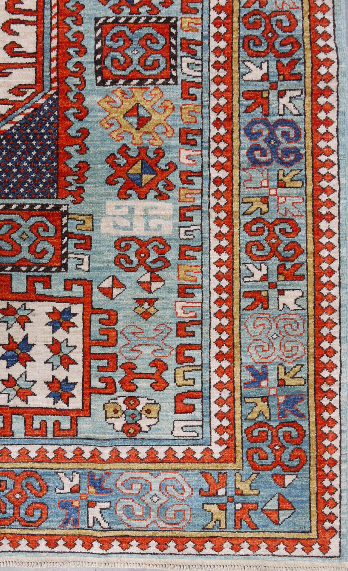 Chechen-Weave Kazak Rug 218x205 cm | Rug# 26604