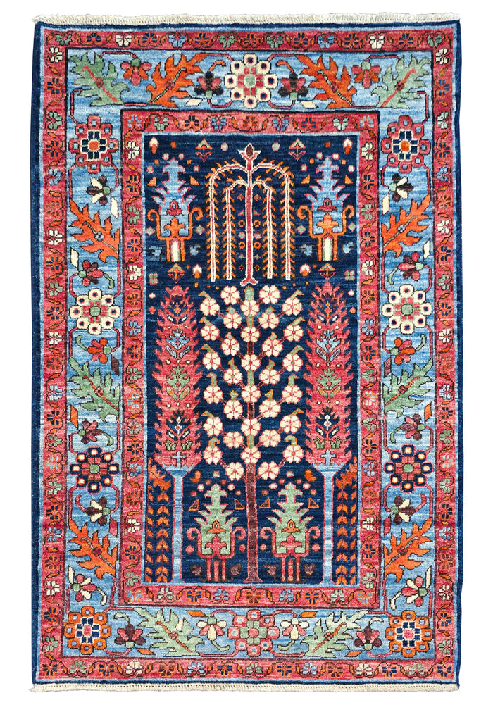 Afghan Turkaman weave, Safavid Garden inspired,152x98cm | Rug# 26620