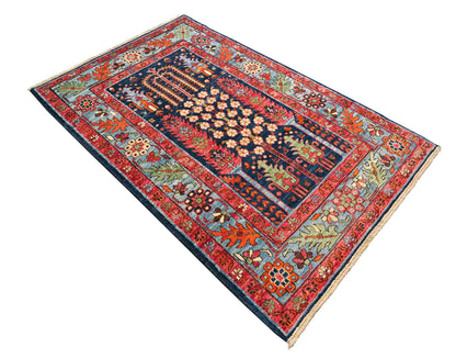 Afghan Turkaman weave, Safavid Garden inspired,152x98cm | Rug# 26620