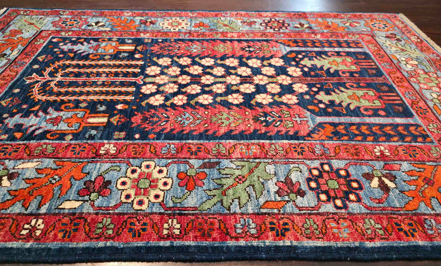 Afghan Turkaman weave, Safavid Garden inspired,152x98cm | Rug# 26620