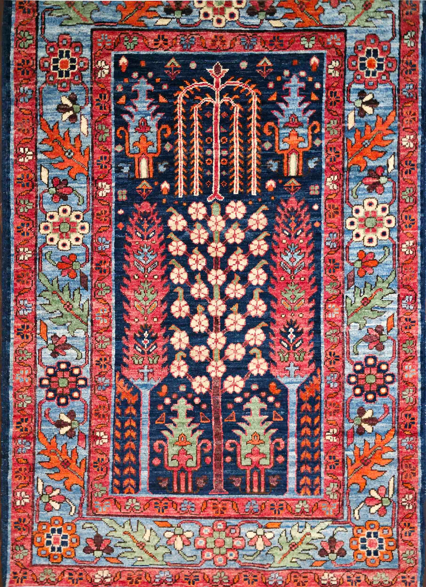 Afghan Turkaman weave, Safavid Garden inspired,152x98cm | Rug# 26620