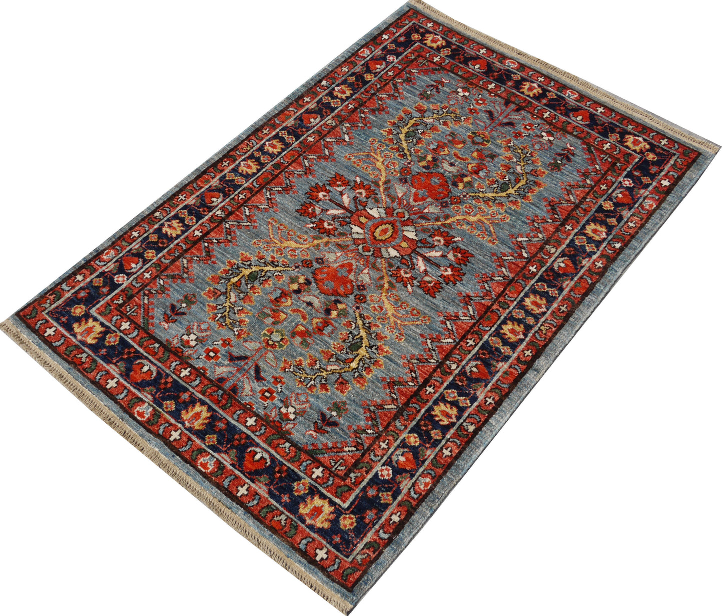 Afghan Turkaman century Lilian design 125x83 cm | Rug# 26624