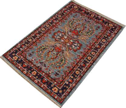 Afghan Turkaman century Lilian design 125x83 cm | Rug# 26624