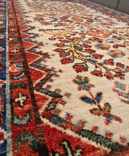Hand knotted Seljuk weave, inspired by 19th c Armenian flowers 123×81 cm | Rug# 26625