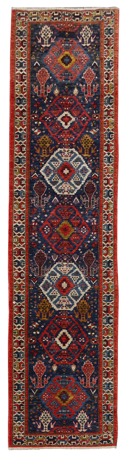 Afghan Turkaman weave, 19th Caucasian inspired, 424x81cm | Rug# 26637