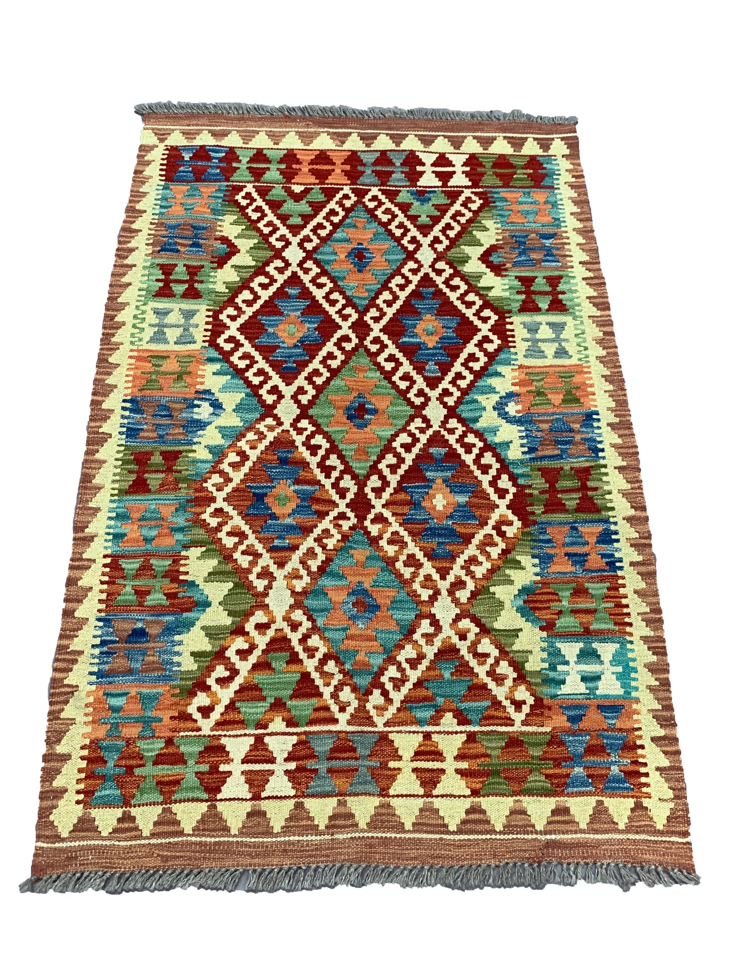 Afghan maimaneh-Kilim 132x87ccm | Rug# 26735
