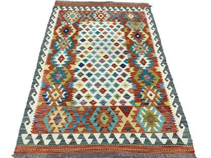 Afghan Handwoven Vegetable-Dyed Kilim 180x126 cm | Rug# 26738