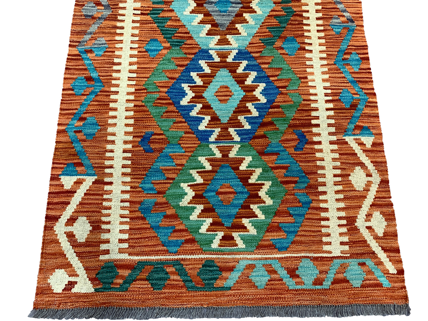 Afghan maimaneh-Kilim 392x90cm | Rug# 26768