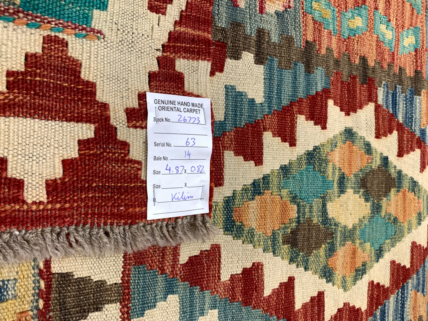 Afghan maimaneh-Kilim 487x82cm | Rug# 26773