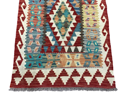 Afghan maimaneh-Kilim 487x82cm | Rug# 26773