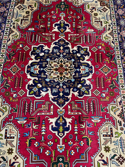 Vintage Persian Tabriz Rug 198x139 cm | Rug# 26785