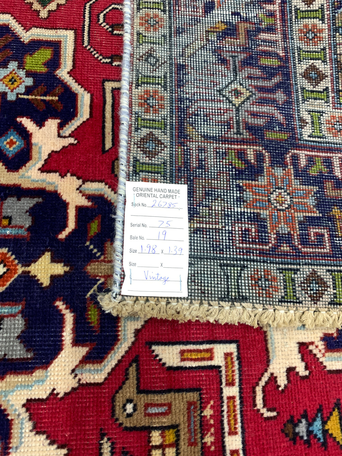 Vintage Persian Tabriz Rug 198x139 cm | Rug# 26785