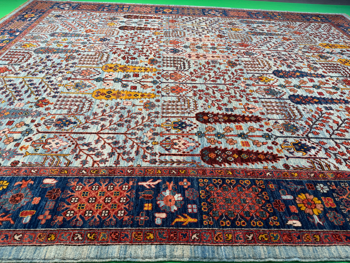 Turkmen weave, 16th c Safavid Garden 355x276cm | Rug# 26809