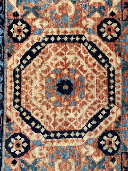 Afghan Turkaman weave, 15th century Mamluk-inspired 340x269cm | Rug# 26811