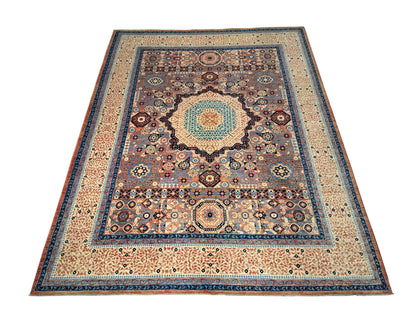 Afghan Turkaman weave, 15th century Mamluk-inspired 340x269cm | Rug# 26811