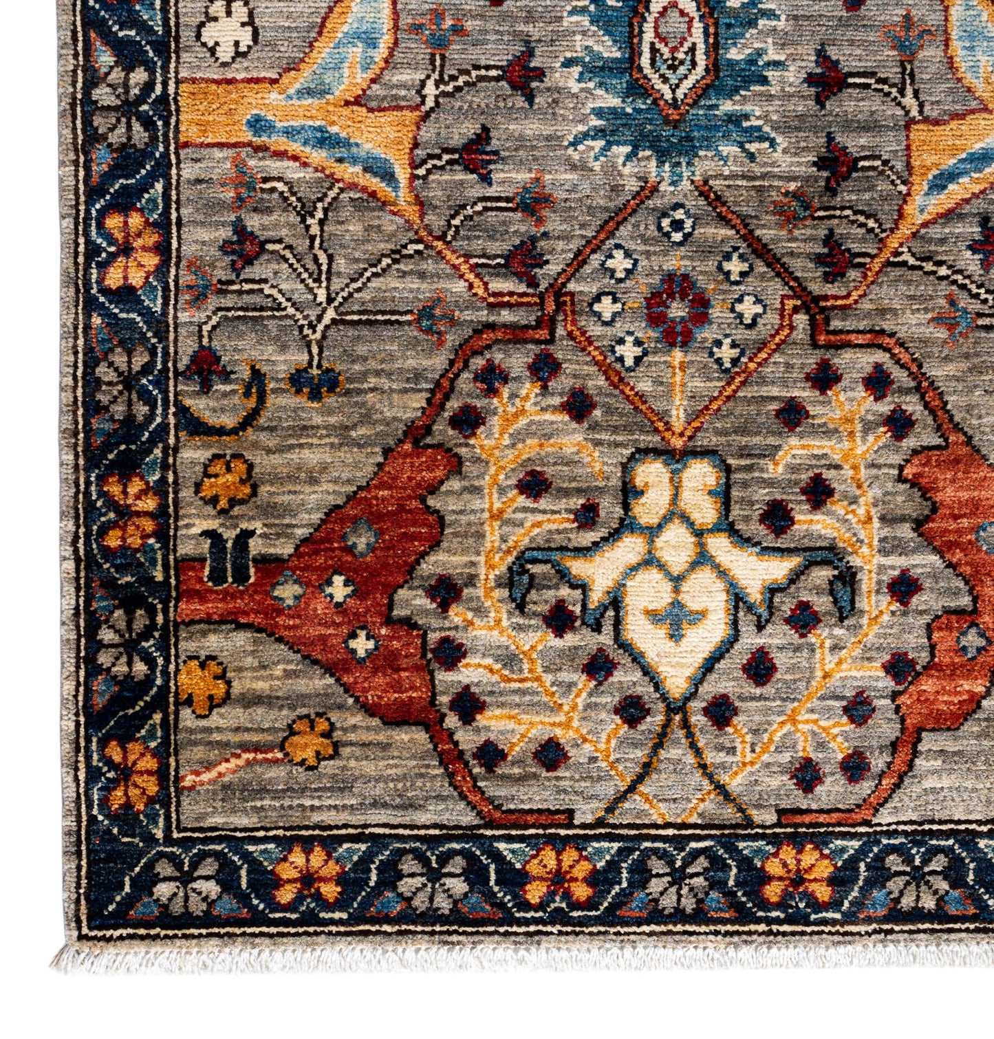 Custom-made Afghan runner in 16th-century Garous-Bijar design 864x84cm | Rug# 26893