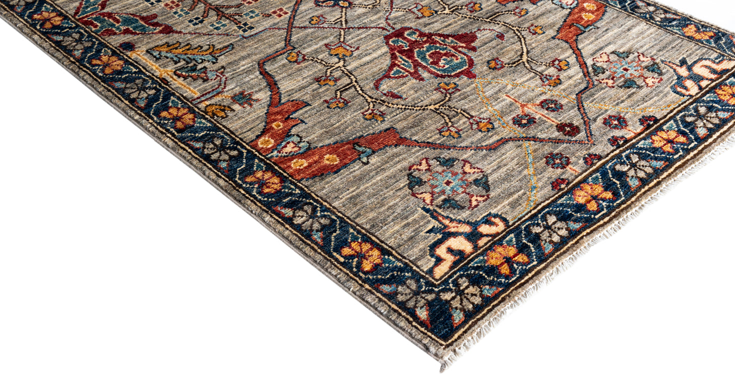 Custom-made Afghan runner in 16th-century Garous-Bijar design 864x84cm | Rug# 26893