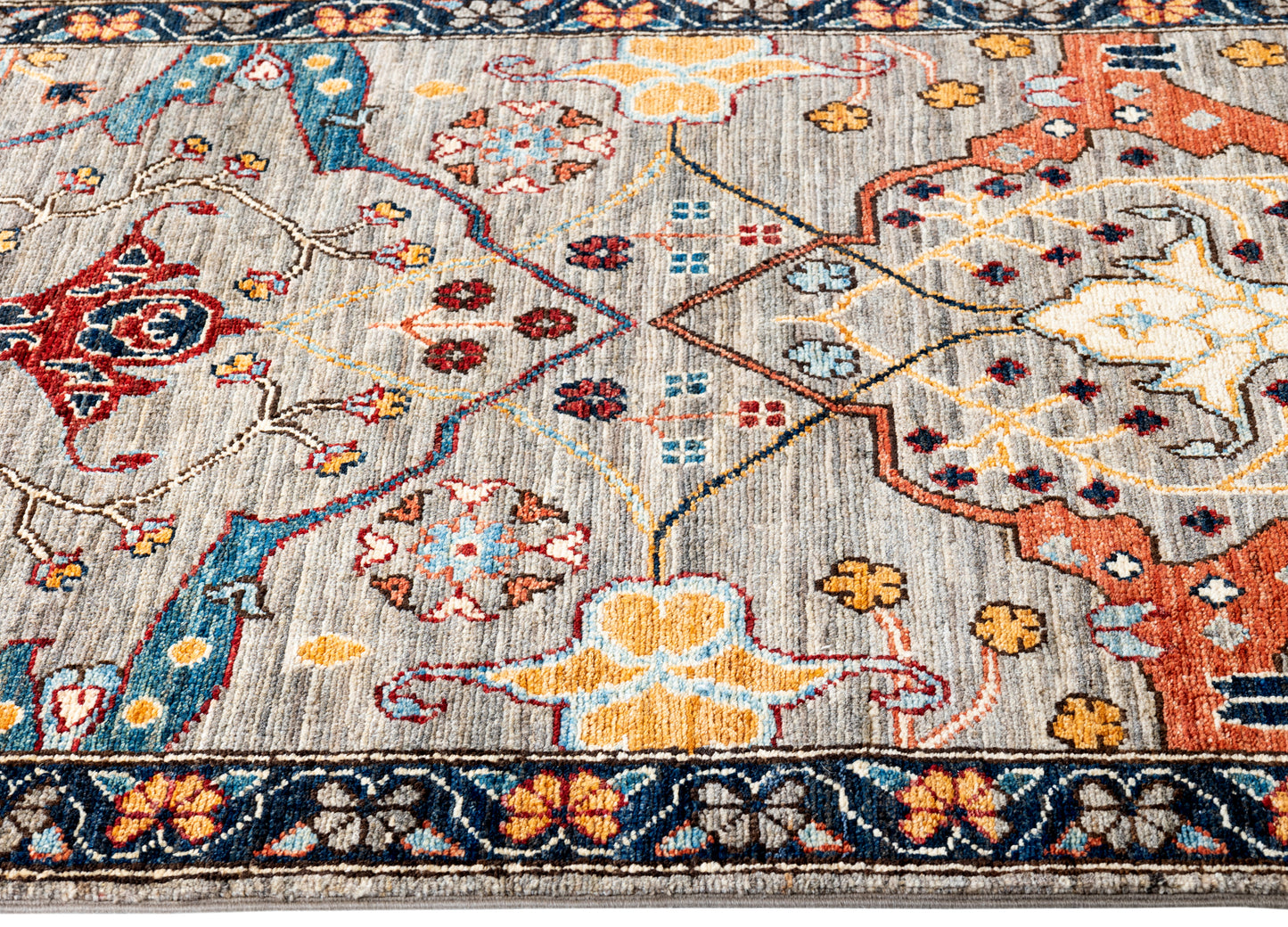 Custom-made Afghan runner in 16th-century Garous-Bijar design 864x84cm | Rug# 26893