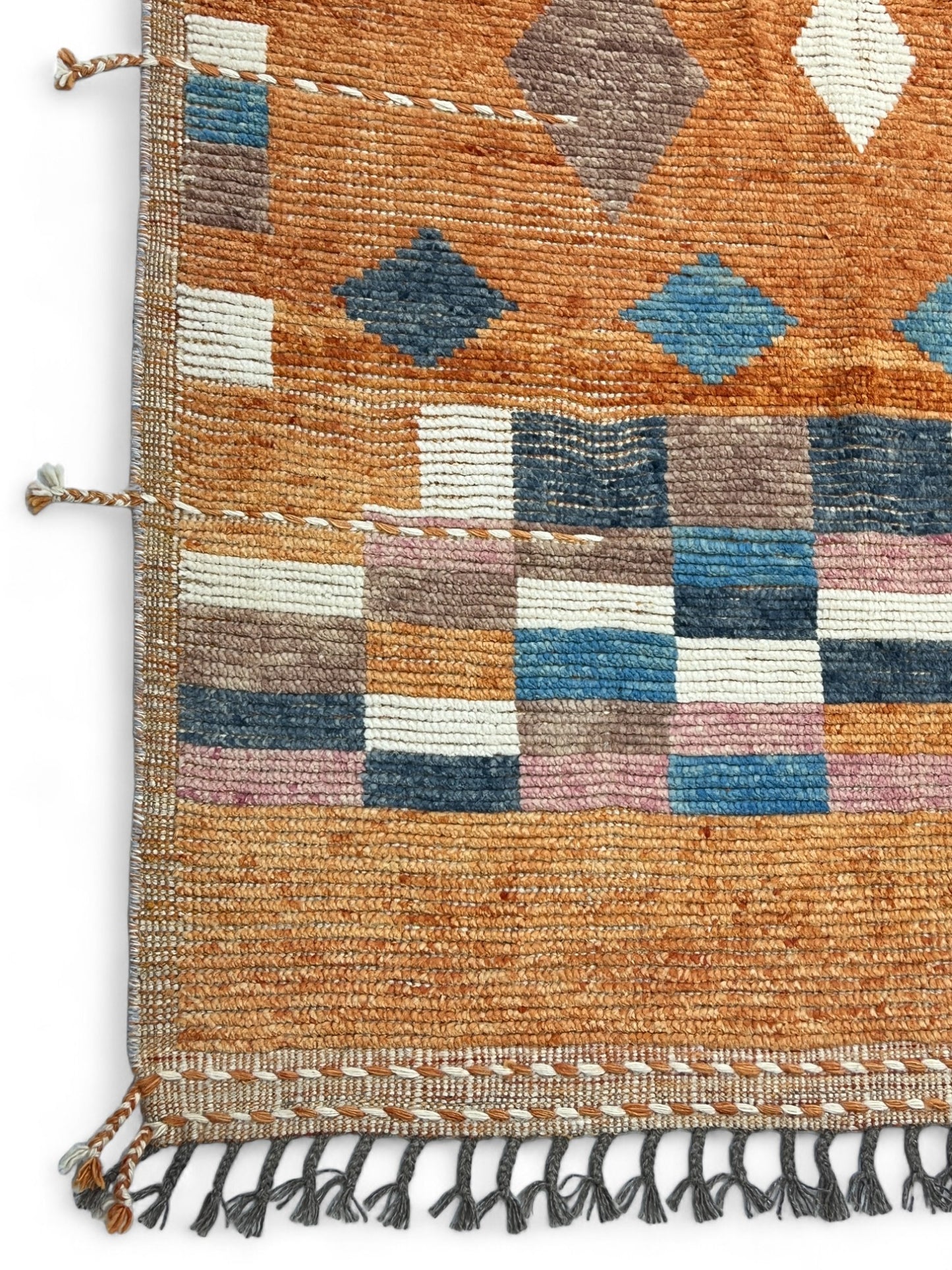 Bohemian hand knotted Afghan rug, HSW wool, 430x305cm |Rug# 26935