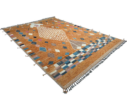 Bohemian hand knotted Afghan rug, HSW wool, 430x305cm |Rug# 26935