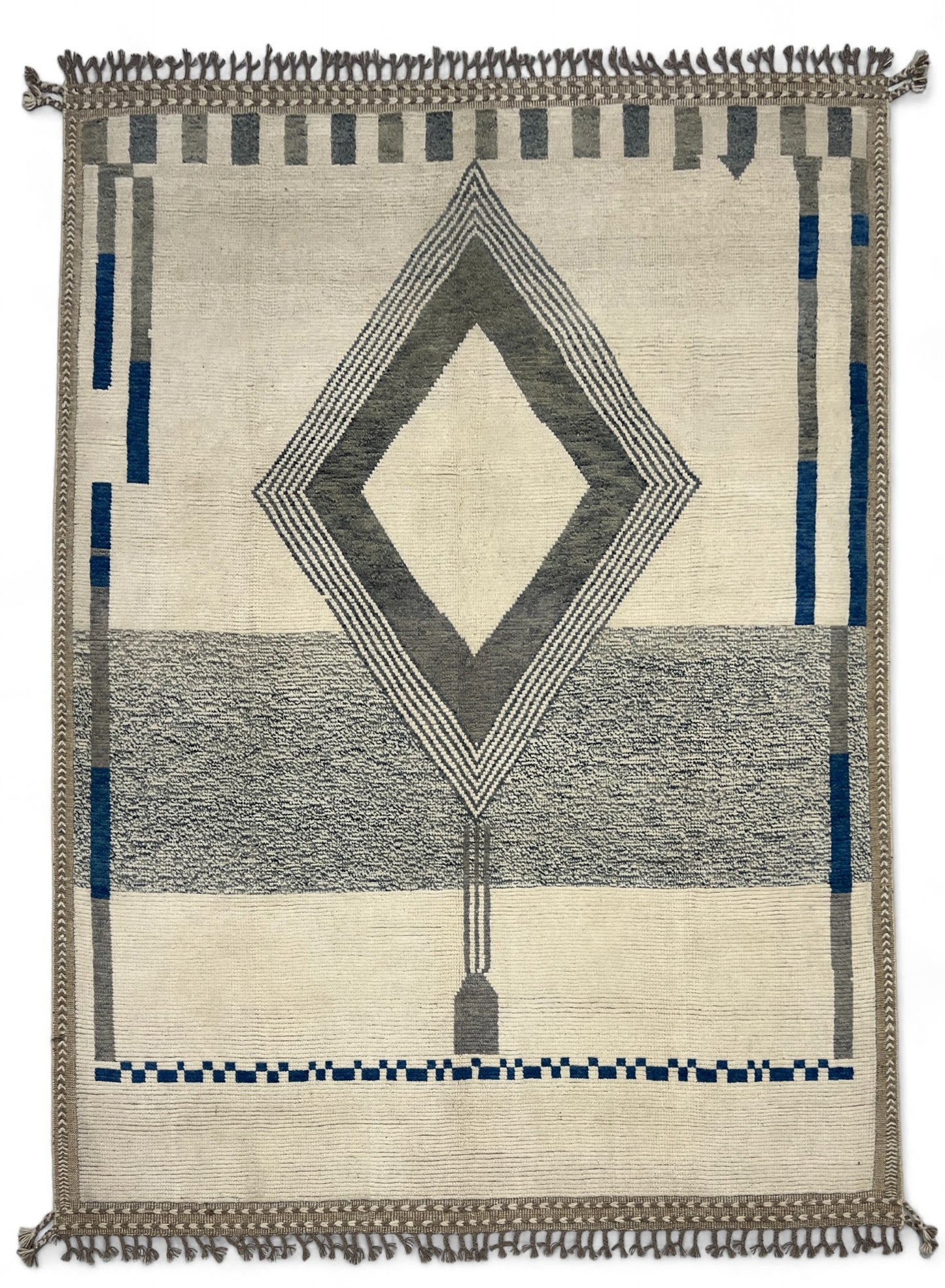 Bohemian hand knotted Afghan rug, HSW wool 313x245cm |Rug# 26939