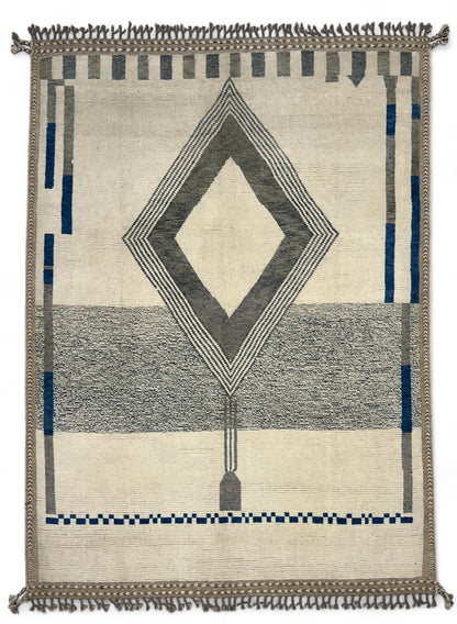 Bohemian hand knotted Afghan rug, HSW wool 313x245cm |Rug# 26939