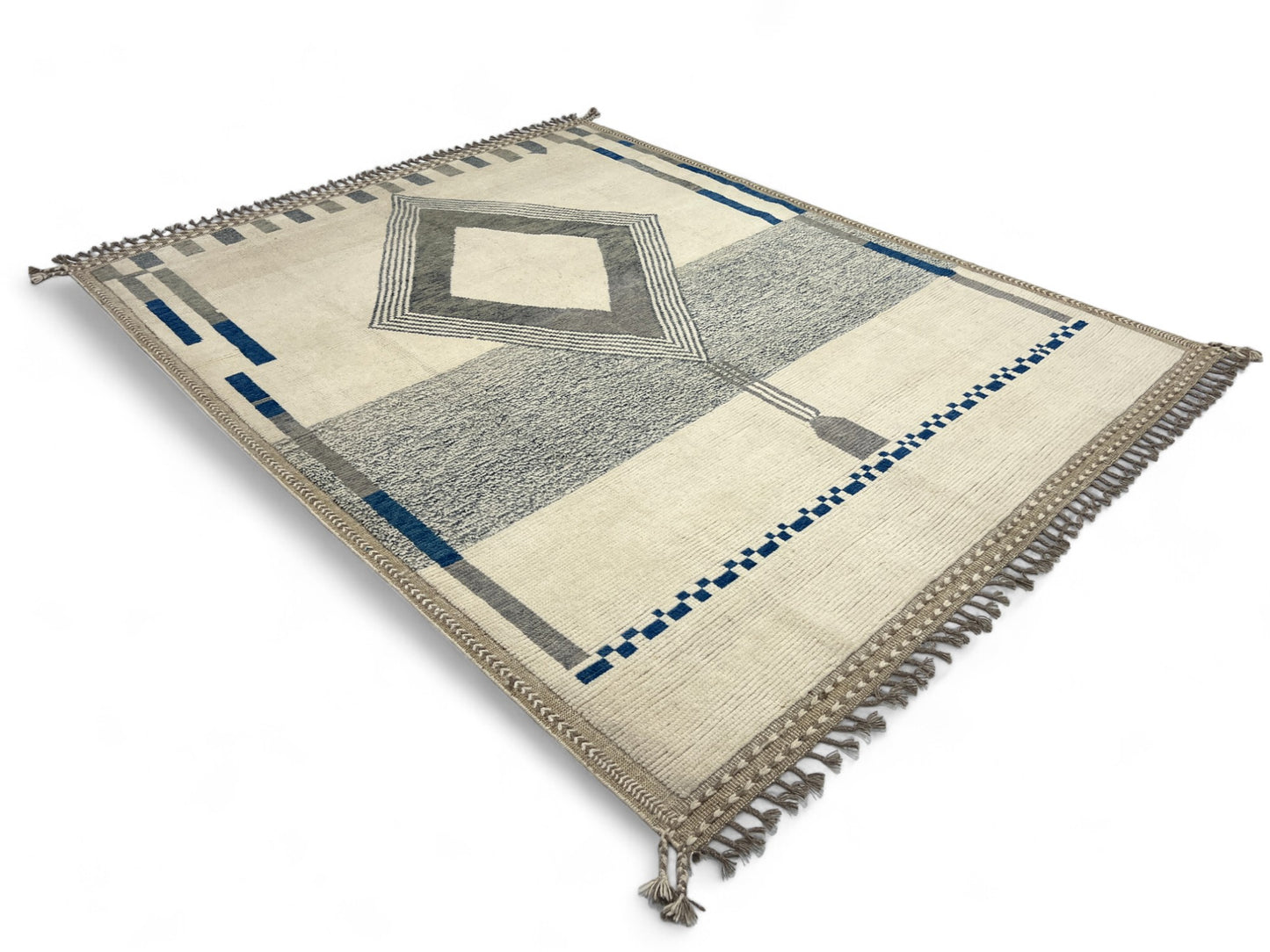 Bohemian hand knotted Afghan rug, HSW wool 313x245cm |Rug# 26939