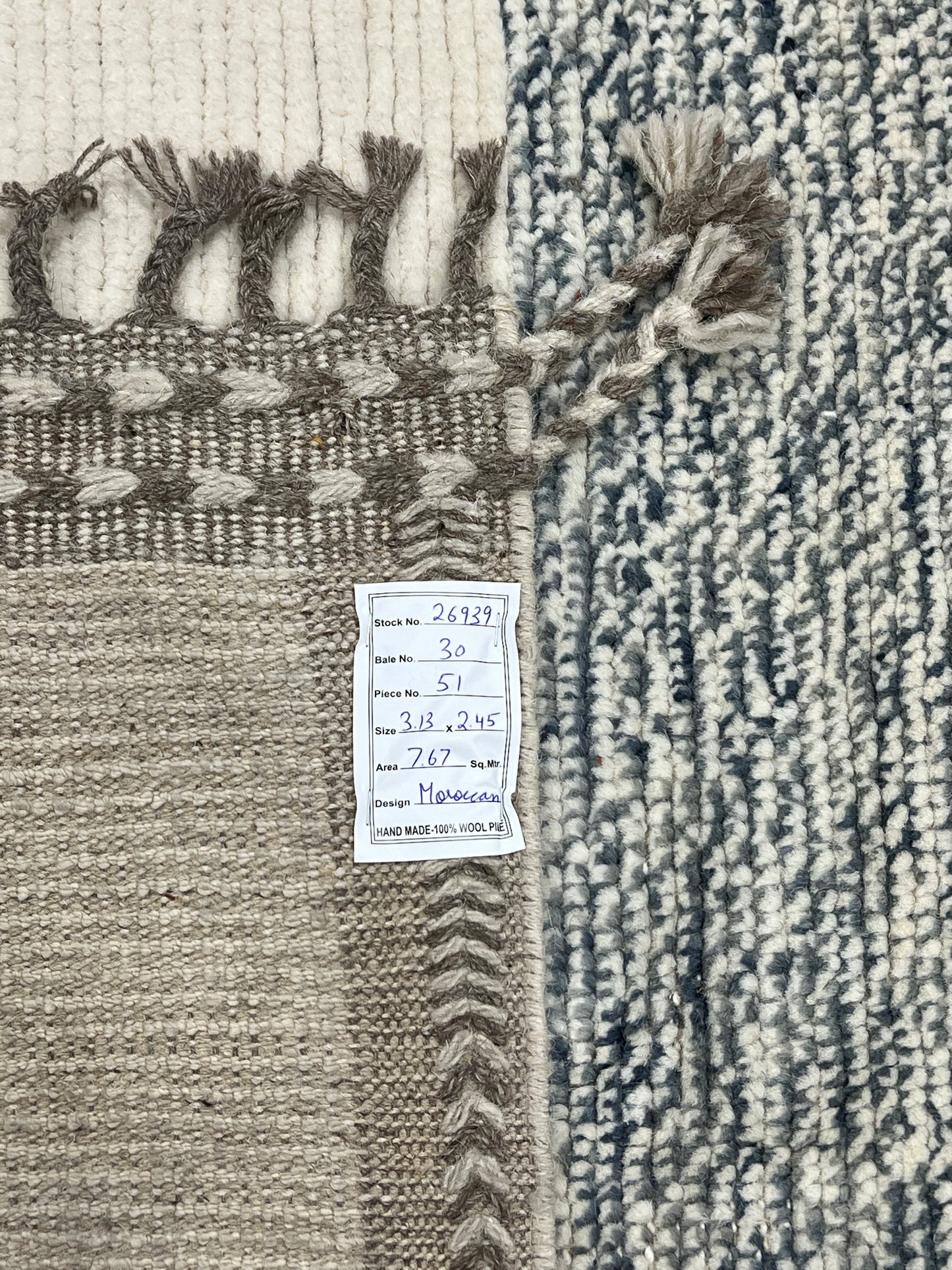 Bohemian hand knotted Afghan rug, HSW wool 313x245cm |Rug# 26939