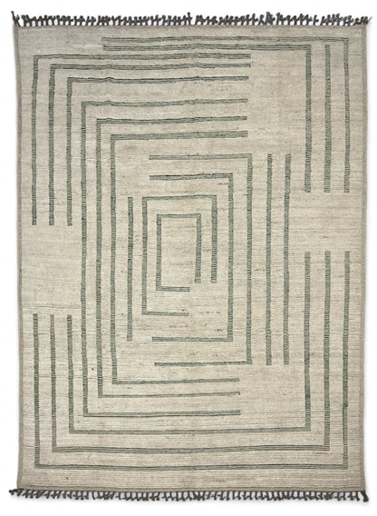 Bohemian hand knotted Afghan rug, HSW wool 315x238cm |Rug# 26941