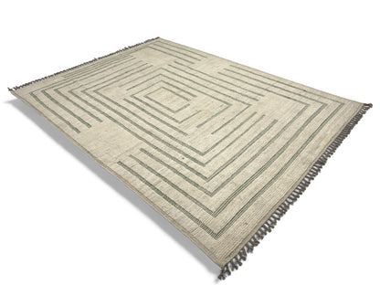 Bohemian hand knotted Afghan rug, HSW wool 315x238cm |Rug# 26941