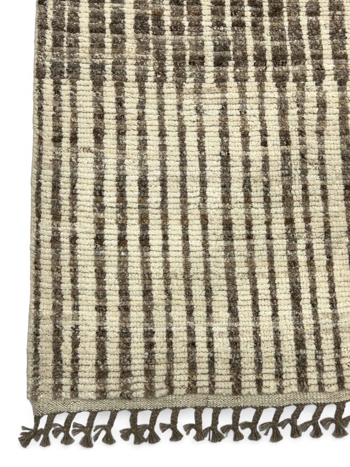 Bohemian hand knotted Afghan rug, HSW wool 283x185cm | Rug# 26945