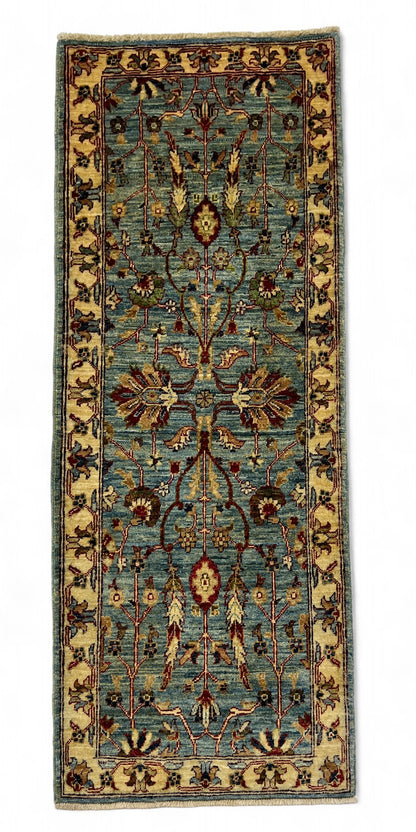 Turkaman weave Afghan, 19thc Caucasian design 153x63 cm | Rug# 26966