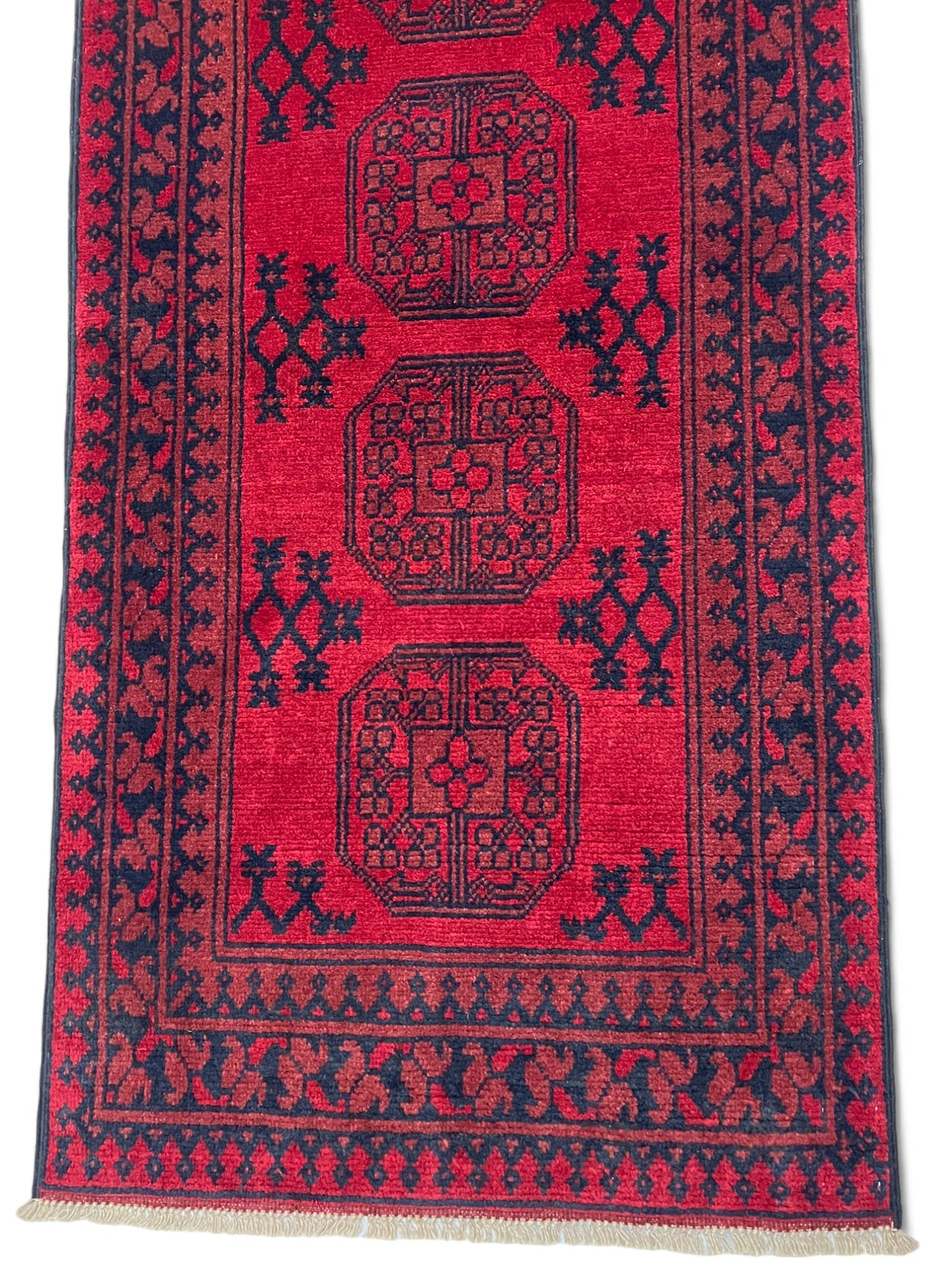 Afghan vintage Turkaman Dolatabad, circa 1980, very good condition 695x85 cm | Rug# 26980