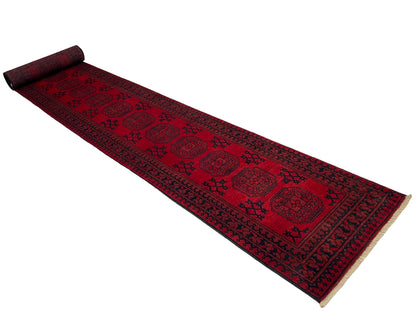 Afghan vintage Turkaman Dolatabad, circa 1980, very good condition 695x85 cm | Rug# 26980