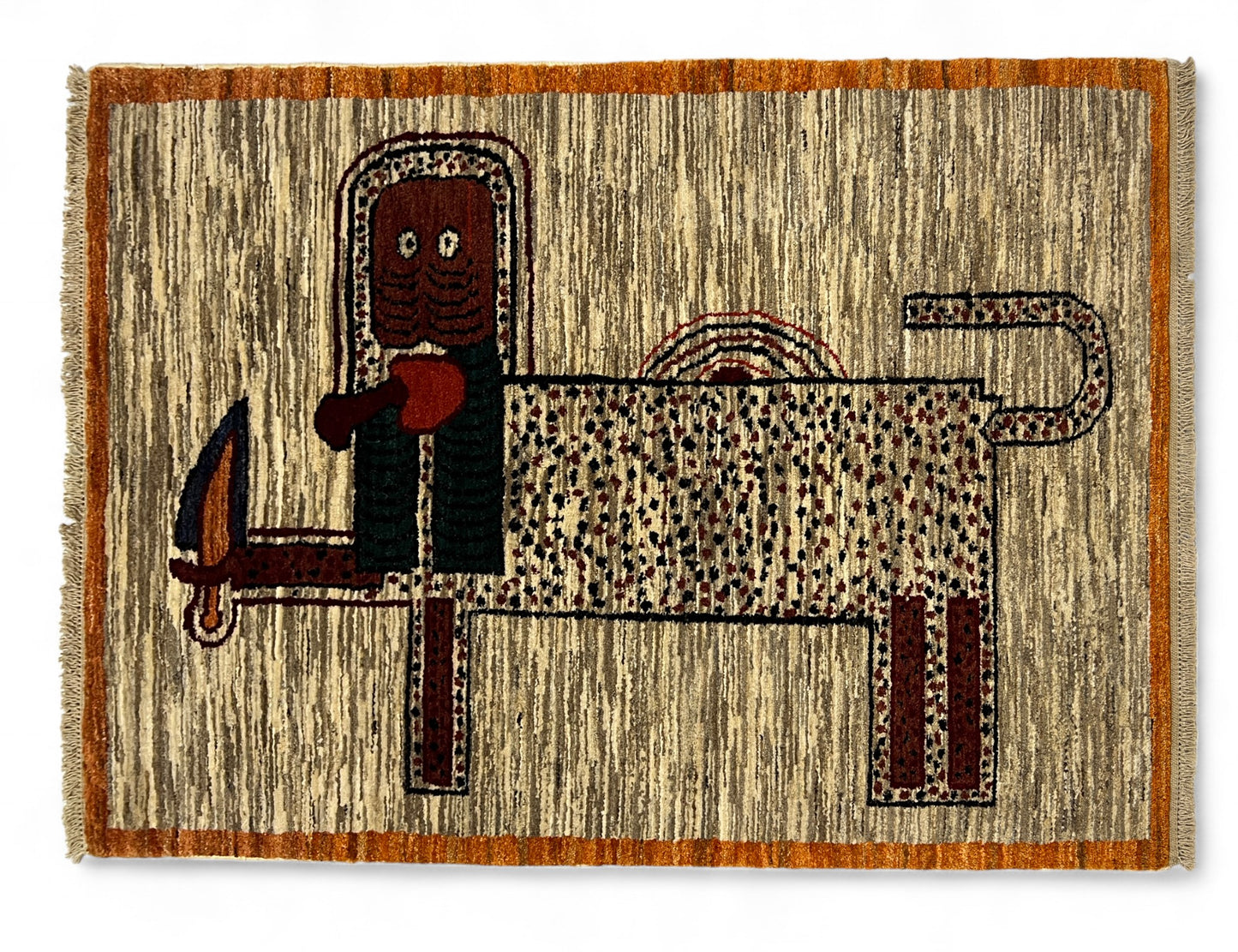 Hand knotted Tribal Gabbeh, 163x104 cm | Rug# 26985