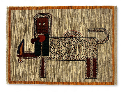 Hand knotted Tribal Gabbeh, 163x104 cm | Rug# 26985