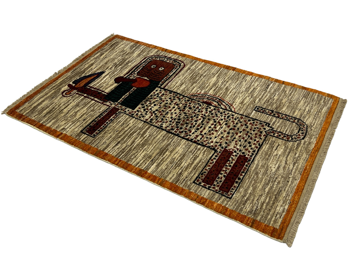 Hand knotted Tribal Gabbeh, 163x104 cm | Rug# 26985