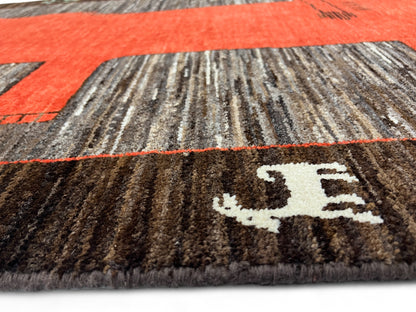 Hand knotted Tribal Gabbeh, Handspun wool pile 180x105 cm| Rug# 26986