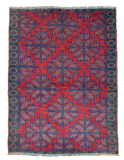 Vintage Herat-Balouch Prayer rug, all wool construction, Afghan, size 130x85cm | Rug# 26990