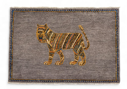 Hand knotted Tribal Gabbeh, Handspun wool pile 155x113 cm | Rug# 26997