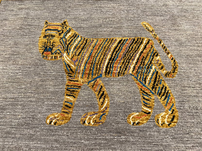 Hand knotted Tribal Gabbeh, Handspun wool pile 155x113 cm | Rug# 26997