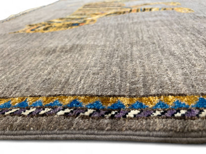 Hand knotted Tribal Gabbeh, Handspun wool pile 155x113 cm | Rug# 26997