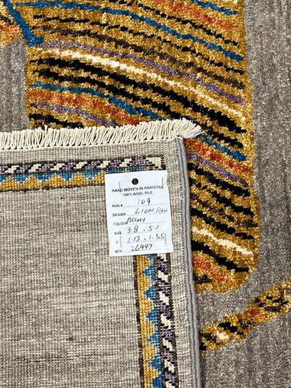 Hand knotted Tribal Gabbeh, Handspun wool pile 155x113 cm | Rug# 26997