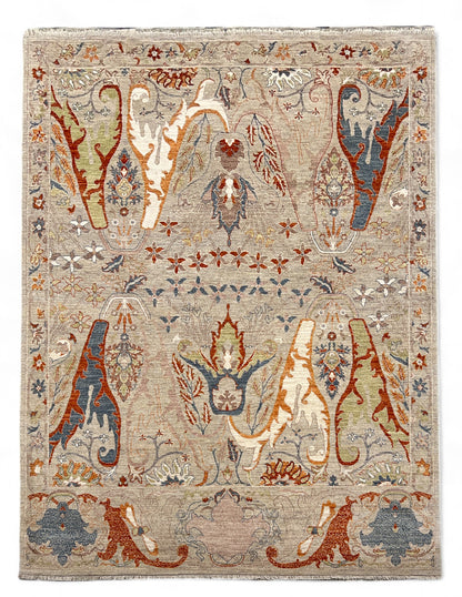 Hand knotted Peshawar carpet in Garous design, size 312x243 cm | Rug# 26998